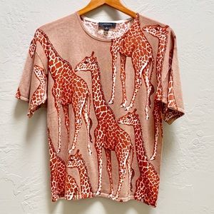 Ann Taylor Giraffe Blouse XS
